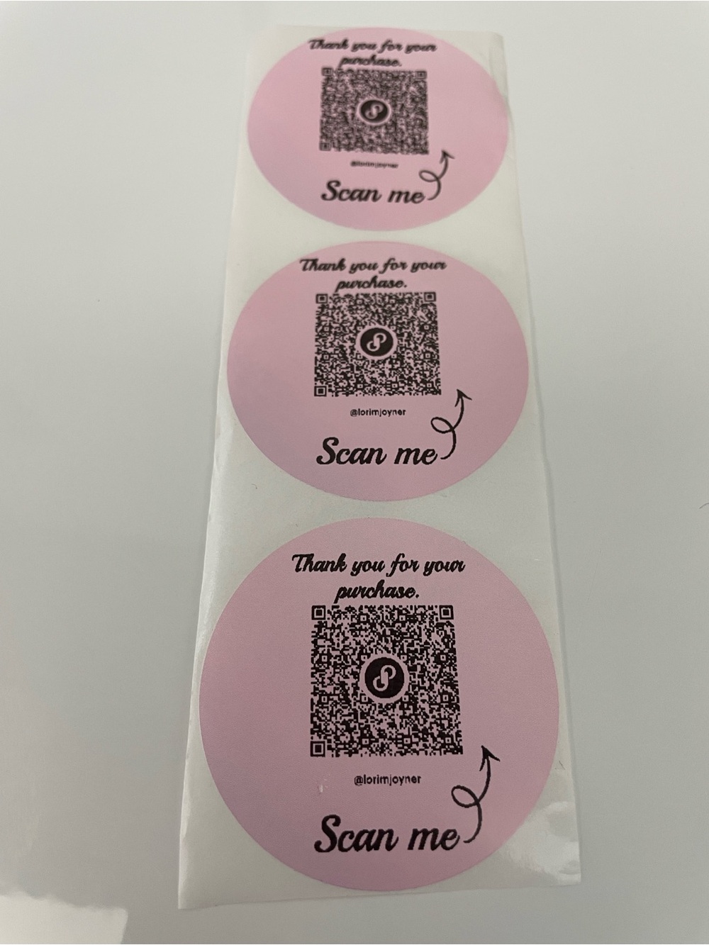 100 Custom 2” circle labels with your QR code or Thank You! - Picture 5 of 9